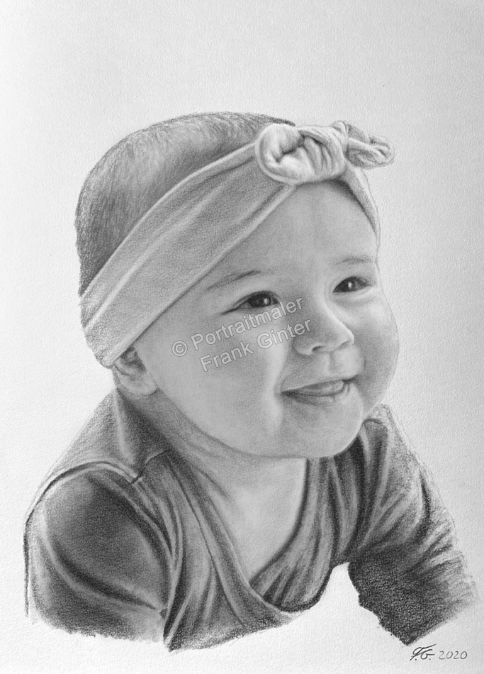 Bleistiftzeichnungen, Babyportraits